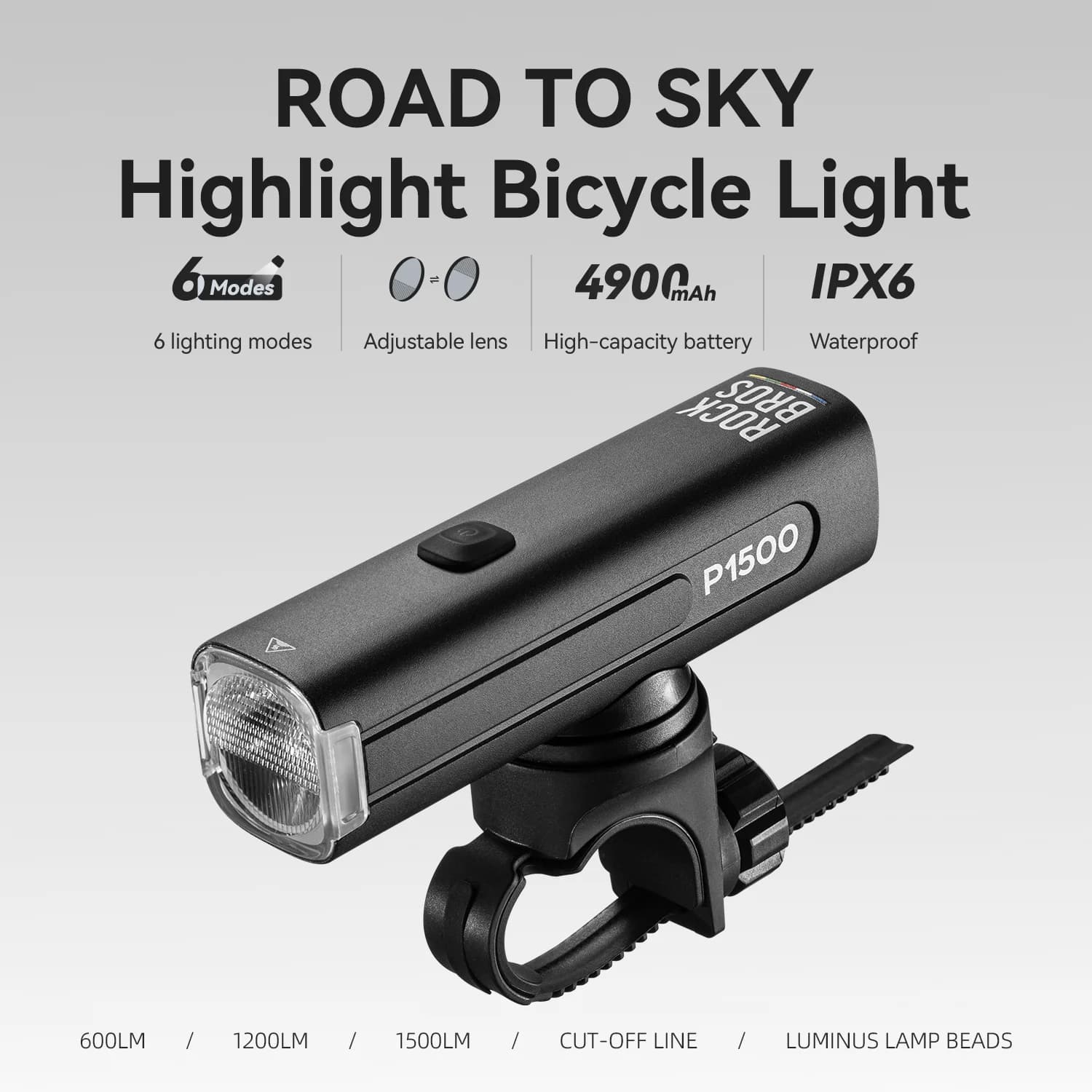 高輝度 MTB・ロードバイク用 ハンドルバーフロントライト