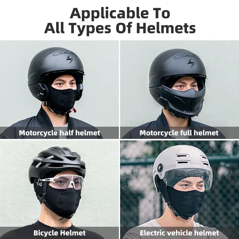 通気性アイスシルク フルフェース サイクルキャップ