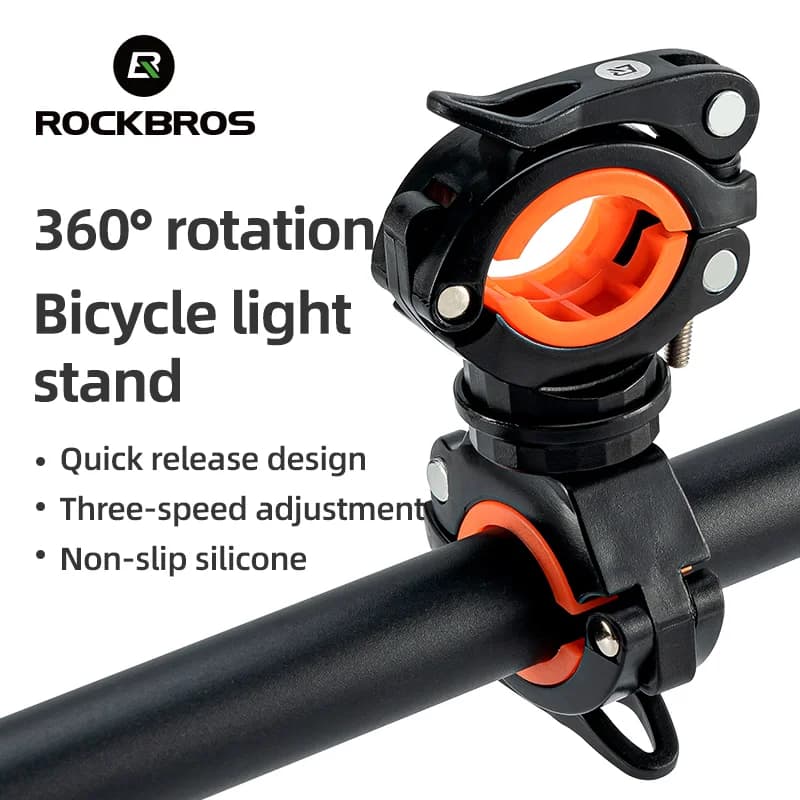 360°回転 クイックリリース式 サイクルハンドルバーライトマウント